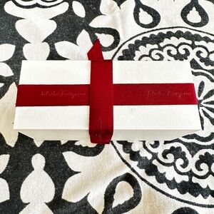 Salvatore Ferragamo burgundy ribbon